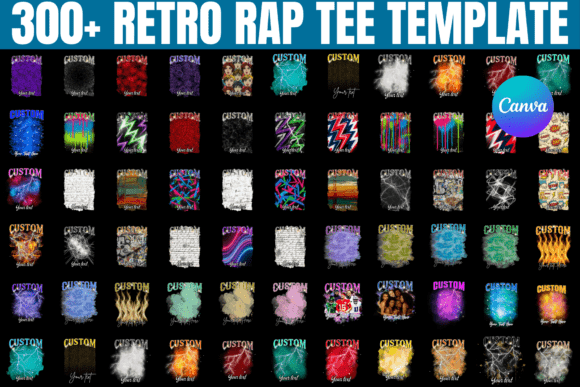 Download Retro 90s Rap Tee Canva Template - Canva template Collection