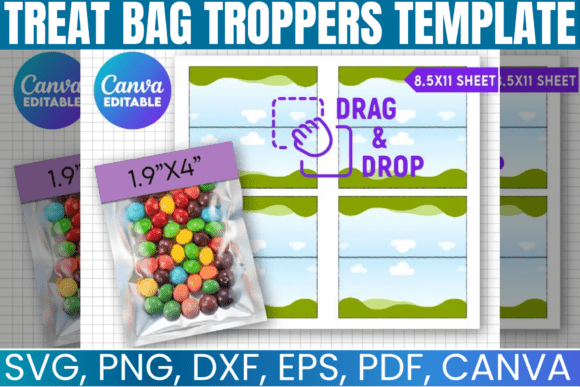 Download Treat Bag Troppers Canva Template - Canva template Collection