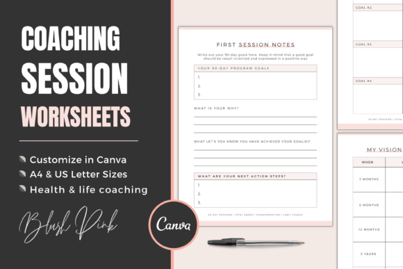 Download Coaching Worksheet Canva Templates - Canva template Collection