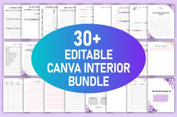 Download 30+ Editable Canva Template Bundle KDP - Canva template Collection