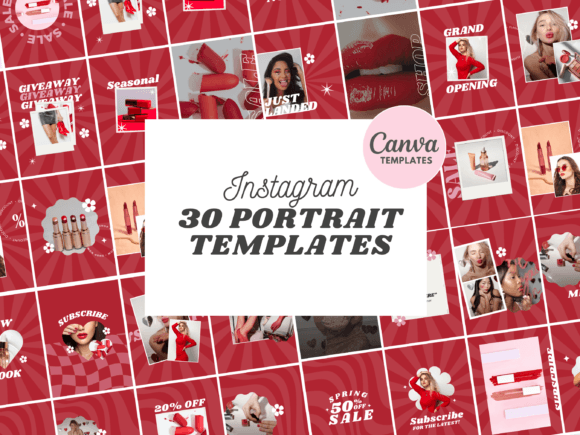 Download Red Instagram Canva Templates - Canva template Collection