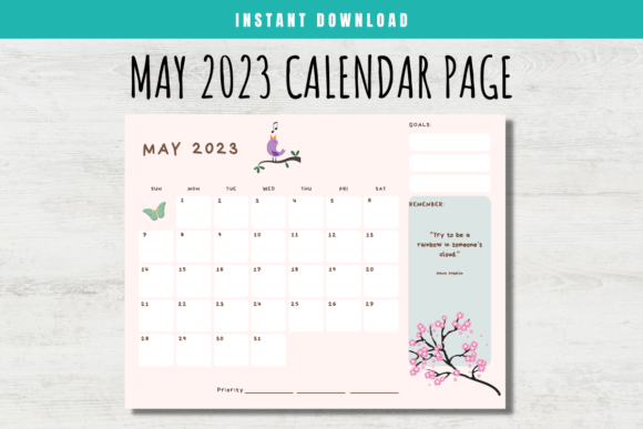 Download May 2023 Calendar Page for Kids - 2023 calendar Collection