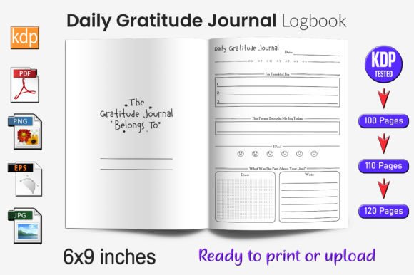 Download Daily Gratitude Journal Log Book | KDP I - Premium Resources