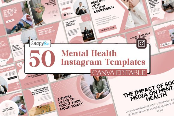 Download Mental Health Instagram Canva Templates - Canva template Collection