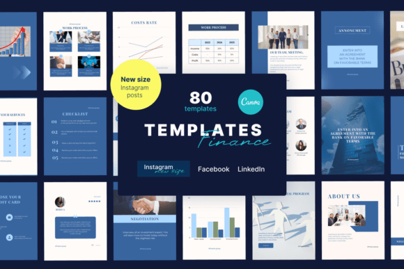 Download Finance Canva Templates Bundle - Canva template Collection
