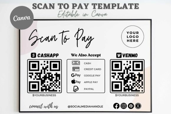 Download Editable Scan to Pay Card Canva Template - Canva template Collection