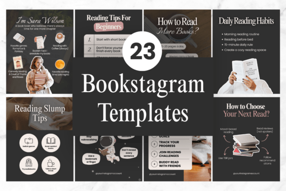 Download Bookstagram Instagram Canva Templates - Canva template Collection
