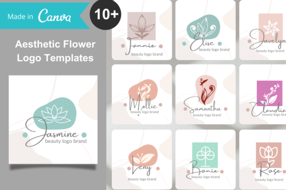 Download Aesthetic Flower Logo - Canva Templates - Canva template Collection