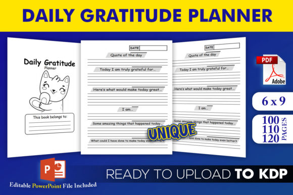 Download Daily Gratitude Planner | KDP Interior - Premium Bundle
