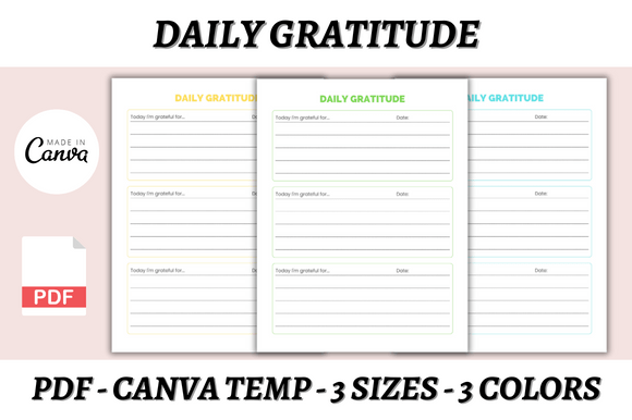 Download Daily Gratitude Canva Template - Canva template Collection