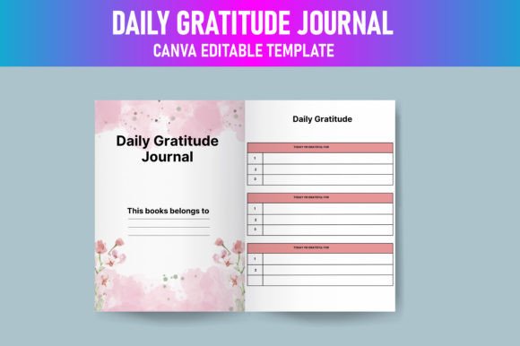 Download Daily Gratitude Journal Canva KDP - Daily gratitude Collection
