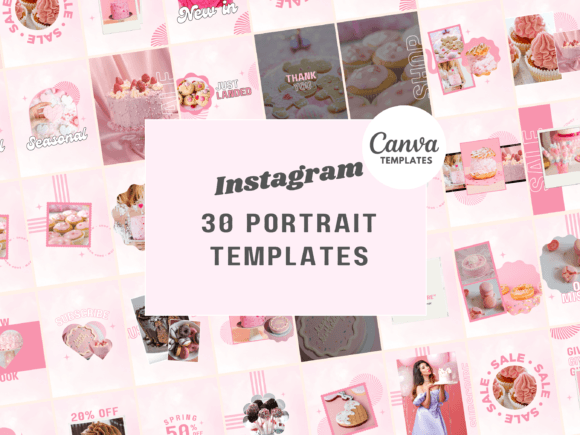 Download Pink Cloudy Instagram Canva Templates - Canva template Collection