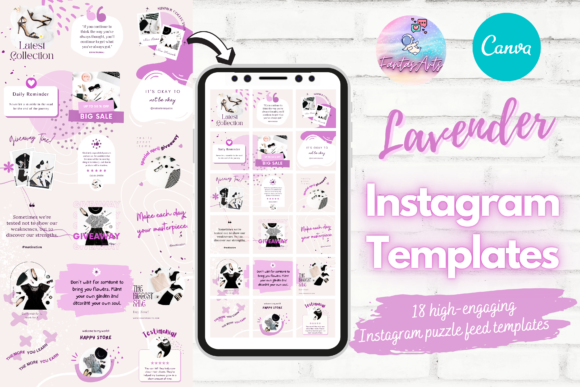Download Purple Instagram Puzzle Canva Template - Canva template Collection