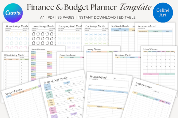 Download Finance &amp; Budget Planner Canva Template - Canva template Collection