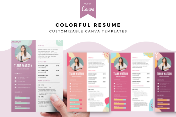 Download Colorful Resume Canva Template - Canva template Collection