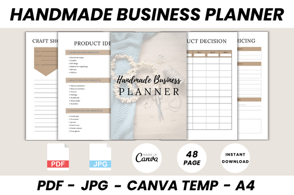 Download Handmade Business Planner Canva Template - Canva template Collection