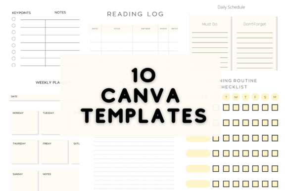 Download Minimalist 10 Editable Canva Templates - Canva template Collection